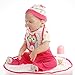SanyDoll Reborn Baby Doll Soft Silicone Vinyl 22 inch 55 cm Lovely Lifelike Cute Baby Boy Girl Toy Peach red Suit Sleeping Doll