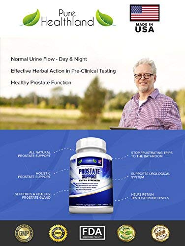 Stop Frequent Urination! Most Complete Super Prostate Health Support Pills Formula for Men with 33 Natural Ingredients Including 45% Saw Palmetto Extract. Best for Men's Urinary Health - 6 Bottles