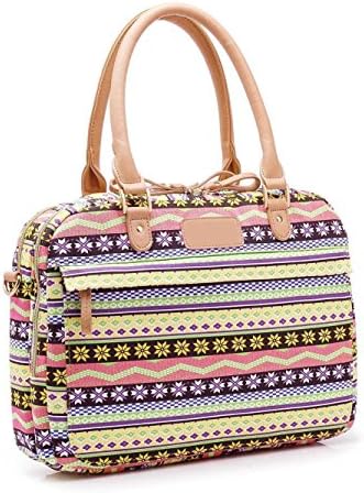 Soter® Bohemian Style Canvas Single Shoulder Bag for Laptop/Notebook Computer /Notebook/ Macbook / Ipad/tablet/ Macbook Pro / Macbook Air (yellow Snowflakes B, 15 inch)