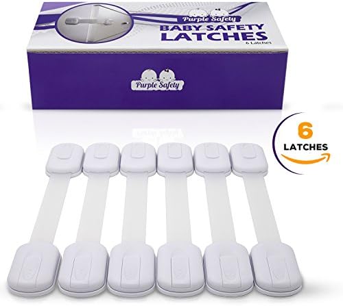 Baby Safety Latches for Cabinets & Drawers - Baby Proof & Easy Install - Pack Of 6 - Extra 3M Adhesive Included