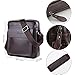 Zicac Mens Genuine Leather Shoulder Messenger Bag - Brown