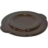 Ohio Stoneware Ceramic Lid for Food Preservation Pickling and Fermenting, 12 inch Cover Fits 2 Gallon Crock, Brown