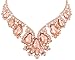 NLCAC Wedding Necklace Teardrop Chanderlier Necklace for Bride (champagne v necklace)