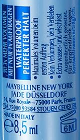 Maybelline Volum Express Waterproof Mascara Black 8.5ml Clump-Free Volume view 4