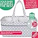 Sweet Carling Baby Diaper Caddy Organizer | Baby Shower Registry Must Haves For Boy Girl Gifts Newborn Essentials Basket | Nursery Decor Changing Table Storage For New Mom With Bottle Cooler Bag