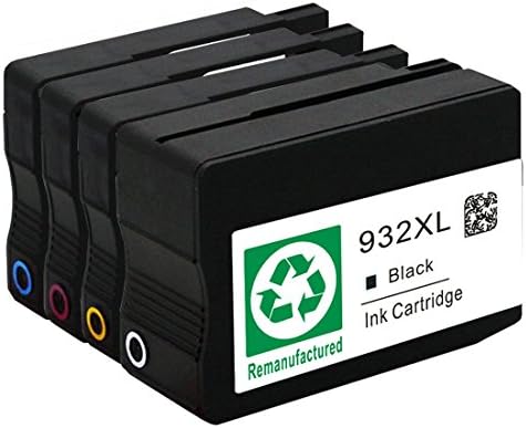 ESTON 4pk Ink Cartridges for HP 932XL 933XL 4Pack(BK C M Y) Replacement for HP OfficeJet 6100 6600 6700 7110 7610