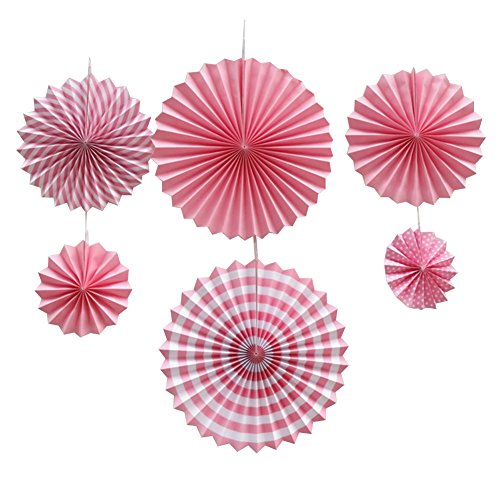 E Support Colorful Paper Fans Round Wheel Disc Southwestern Pattern Design Tissue Paper Fan Craft Party Event Decoration
