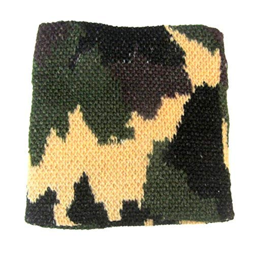 Boys Camouflage Knitted Wrist Bands, 6 supplied