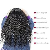 Ali Moda Hair 7A Grade Brazilian Virgin Hair Water Wave weave Black Color Human Hair 4 Bundles (100+/-5g)/bundle (28 28 28 28 Inch)