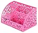 EasyPAG Office Desk Accessories Organizer 5 Compartments with Drawer,Pink
