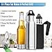 Beer Bottle Cooler Insulator Stainless Steel- Fun Beer Gifts idea For Men- Beer Keeper and Holder- Fits 12oz Bottle+Insulated Bag, Keyring Bottle Opener and Funny Wall Mounted Opener Bonus in Gift Box
