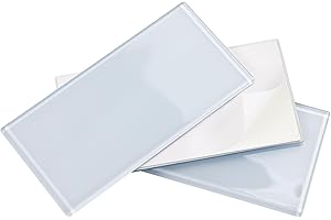 Adedeo Peel and Stick Glass Subway Tiles, 3 x 6 Inch, Blue White for Kitchen Backsplash Bathroom Wall Pack of 40 Sheets, 5sq.ft