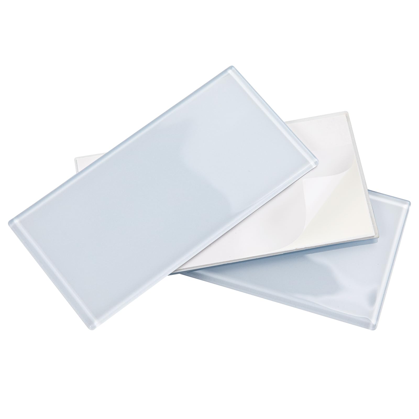 Photo 1 of Adedeo Peel and Stick Glass Subway Tiles, 3 x 6 Inch, Blue White for Kitchen Backsplash Bathroom Wall Pack of 40 Sheets, 5sq.ft