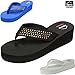 Alpine Swiss Women's Flip Flops Wedge Sandals Platform Heel Thongs Beach Shoes