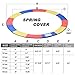 Exacme 10 12 14 15 16 Feet Trampoline Replacement Safety Spring Cover Round Frame Pad Without Holes, Multicolored