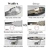 Walfos Food Grade Stainless Steel Kitchen Tongs for Cooking,BBQ - 7 ，9 and 12 Inch,Set of 3 Heavy Duty Locking Metal…