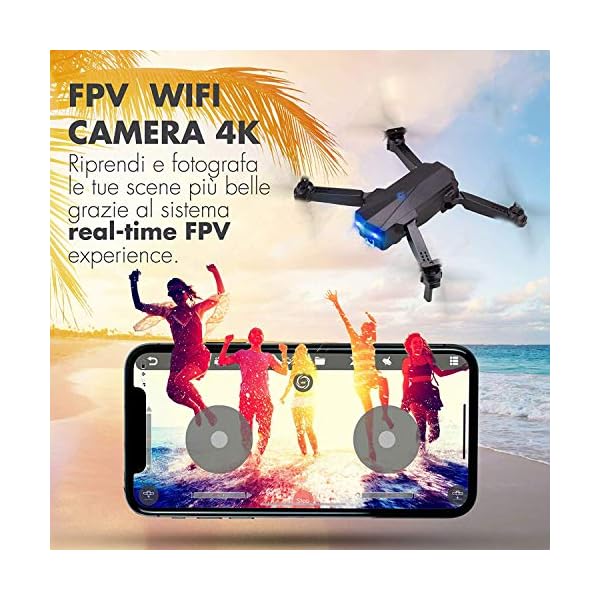 generi Drohne mit Kamera mit hoher Auflösung HD 1080P Live Video Automatische Rückkehr zu Hause, WiFi FPV RC Quadcopter… – Bild 3