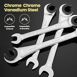 Anbull Fixed Head Tubing Ratchet Open End Wrench