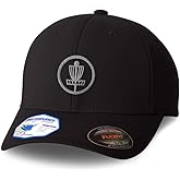 Custom Flexfit Cap for Men & Women Embroidered Disc Golf Sign Silver Embroidery Flexfit Hats Baseball Caps