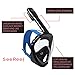 SeeReef Full Face Snorkel - Snorkeling Mask Set with Hard Carry Case - See 180 Degrees Underwater with New 4 Valve Anti Fog Technology