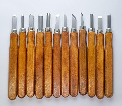 KOTVTM Carbon Steel Wood Carving Tools Professional Wood Carving Knife Kit - Wood Carving Chisels 12 PCS set