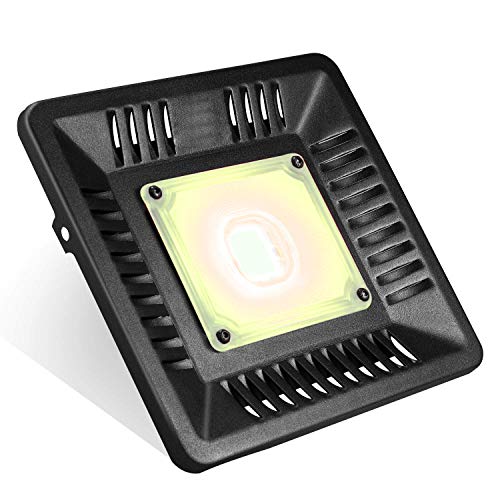 LED Grow Light Full Spectrum, Waterproof 50W COB LED Grow Light with Natural Heat Disspation Without Noise, Perfect for Plants All Growing Stage Indoor & Outdoor（Sunlight）