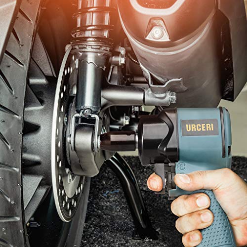 URCERI Impact Wrench Air 1/2" Super Duty Pneumatic Tool Power Composite Impact Wrench, High Torque, Square Drive, 10Pcs Driver Impact Sockets