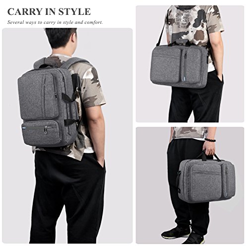 SOCKO 17 Inch Laptop Backpack with Side Handle and Shoulder Strap,Travel Bag Hiking Knapsack Rucksack College Student Shoulder Back Pack for Up to 17.3 Inches Laptop / Notebook Computer,Grey
