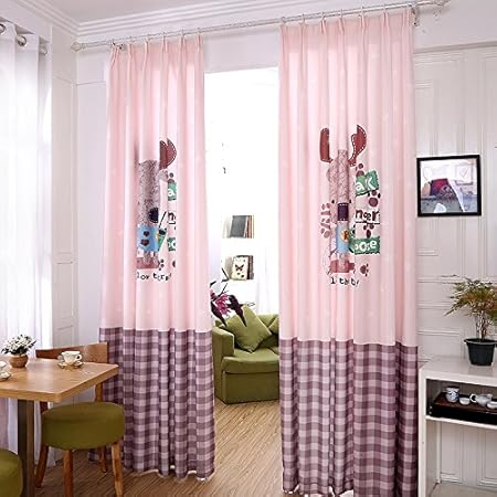 Nauy Korean Style Children Curtains Floor Cartoon Hook Design