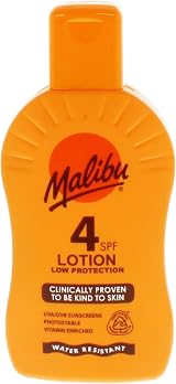 Malibu SPF 4 Sun Lotion 200ml Vitamin Enriched Water Resistant