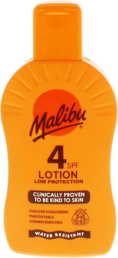 Malibu SPF 4 Sun Lotion 200ml Vitamin Enriched Water Resistant