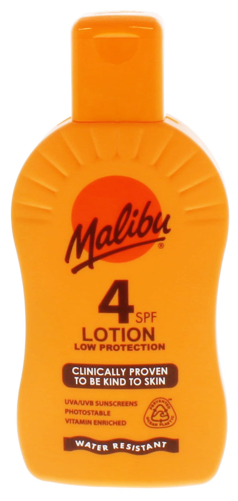 Malibu Low Protection Water Resistant Vitamin Enriched SPF 4 Sun-Screen Lotion, 200ml