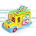 fisca Intellectual Musical School Bus, Learning Educational Toys for Baby & Toddler, Electronic Car with Lights for 1 2 3 Year Old Boys and Girls