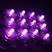 AGPTEK 24x LED Submersible Waterproof Wedding/Party/Floral Decoration Tea Vase Battery Light Candles-Pink-Purple