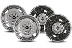 Pacific Dualies 31-1608A Polished 16 Inch 8 Lug Stainless Steel Wheel Stimulator Kit for 2003-2004 Ford F350 Truck