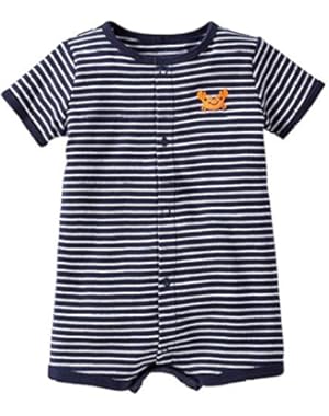 Carter's Blue Stripe Crab Romper 3 Months