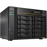 Asustor Lockerstor 10 Gen3 AS6810T 10 Bay Enterprise NAS for Enthusiasts | AMD Ryzen V3C14 Quad-Core, 16GB ECC DDR5 RAM, Dual 10GbE + Dual 5GbE, 4 M.2 NVMe SSD Slots, USB4 40Gbps (Diskless)