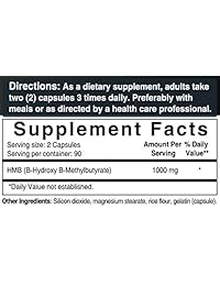 Máxima resistencia HMB 1000 mg por servidor, 180 cápsulas potencialmente promueve la síntesis de...