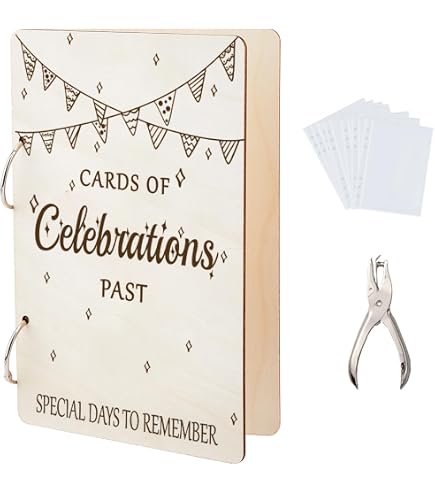greeting card album sleeves Amazon.com: Suzile 2 Packs 9x6.5 Inch Greeting Card Organizer Book Wood  Floral Card Organizer Album Binder, Keepsake Storage Holder Gift for  Wedding Anniversary Mother's Day Holiday Memory Photo Collection : Health &