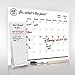 Refrigerator Calendar Kit – Includes Magnet Board/ Magnetic NotePad / Magnetic Dry Erase Marker + Eraser Top / Design Magnetic Pen – Easily Write & Wipe (White)