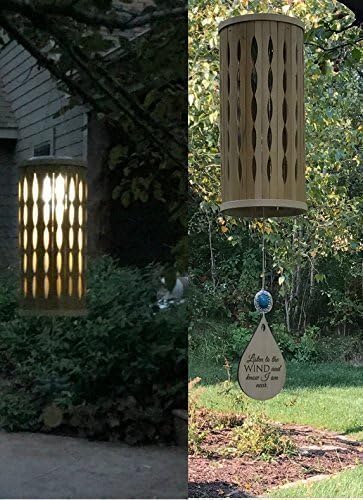 Memorial Solar Wind Chime In memory of Loved One Bamboo Wind Chime Eternal light Memorial Garden remembering mom miscarriage death of mother or father Bamboo Woodstock Chime