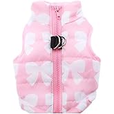 MaruPet Winter Waterproof Windproof Vest Coat for Small Medium Dogs - Warm Jacket for Cold Weather (Not Suitable for Big Dogs) Pink XS