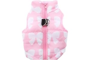 MaruPet Winter Waterproof Windproof Vest Coat for Small Medium Dogs - Warm Jacket for Cold Weather (Not Suitable for Big Dogs) Pink XS