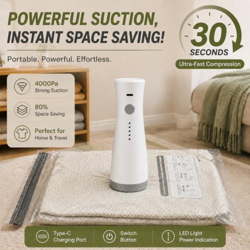 Vacuum Storage Bags with Pump, Space Saver Travel Vacuum Storage Bags for photo 8