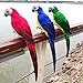 LWINGFLYER Red Artificial Parrot Life Size Foam Feather Parrot Macaw Birds for Decoration Costume Shoulder Ornament Modern Home Garden Party Decor (13.8inch/35cm)