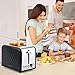 Vestaware 2 Slice Toaster, Extra Wide Slot Bread Bagel Toaster 2 Slice - Bagel/Defrost/Cancel Function, 6 Bread Shade Kitchen Toaster with Removable Crumb Tray for Bread Waffles, Stainless Steel