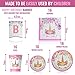 Unicorn Party Supplies Set For 16 Guests With Happy Birthday Banner Perfect For Girl’s Birthday Party Including Unicorn Party Plates With Dessert Plates, Unicorn Tablecloth, Cups & Straws,Cutlery Set