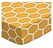 SheetWorld Fitted Sheet (Fits BabyBjorn Travel Crib Light) - Mustard Yellow Honeycomb - Made in USA