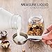 Molecee Measuring Spoons Set Stainless Steel - 7 Pieces Kitchen Aid Metal Spoons includes Teaspoon and Tablespoon Engraved with Leveler and Ring Holder, Measuring Tiny Dry and Liquid Ingredients