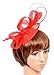 Womens Lady Cocktail Fascinator Hat for Wedding Accessory Red